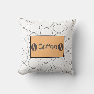 Almohada de cojín de círculos de granos de café fu