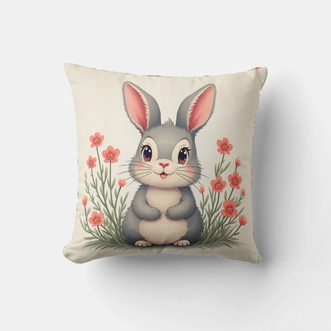 almohada de cojín de conejo súper lindo (Anverso)