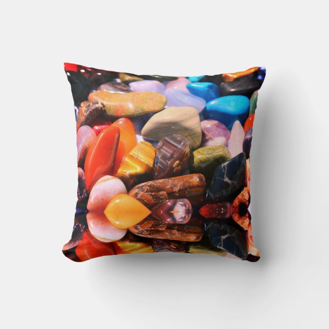 Almohada de cojín de cristales de piedras semiprec (Anverso)