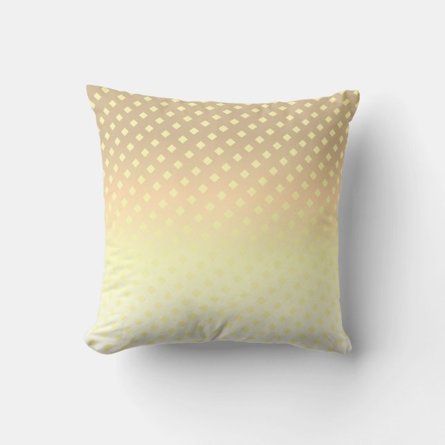 Almohada de cojín de diamantes blancos amarillos d (Anverso)