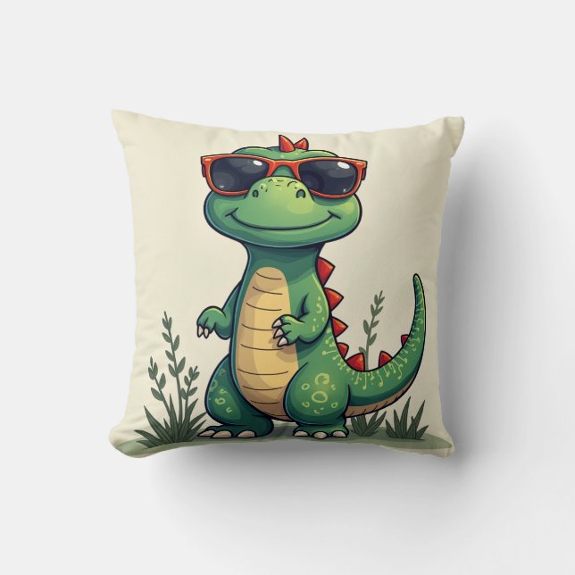 almohada de cojín de dinosaurio (Anverso)