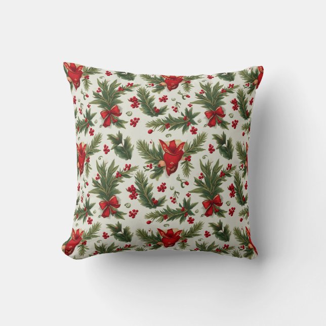 almohada de cojín de flores navidades (Anverso)