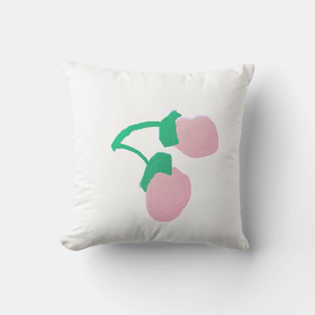 Almohada de Cojín de Frutas Rosadas Lindas (Anverso)
