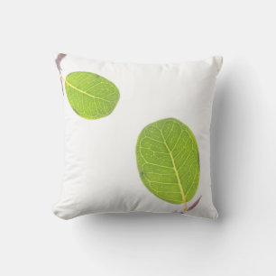 Almohada de cojín de hoja verde rica de higo silve