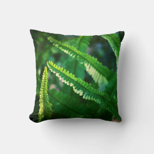 Almohada de cojín de hojas de planta de helecho ve