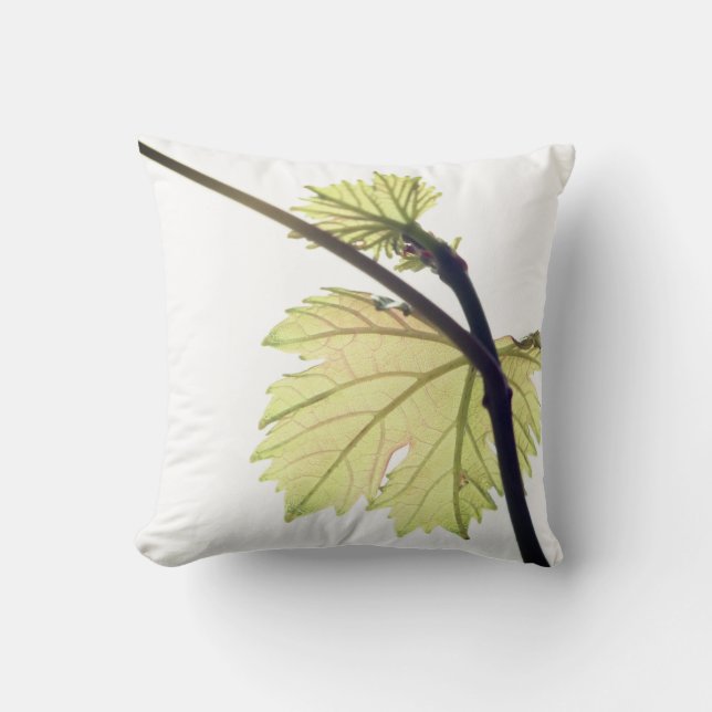 Almohada de cojín de hojas verdes de parra de uva (Anverso)
