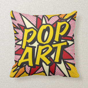 Almohada de cojín de POP ART de cómic