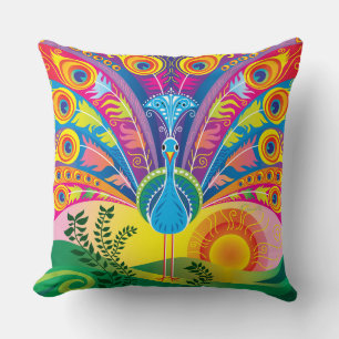 Almohada de cola de pavo real