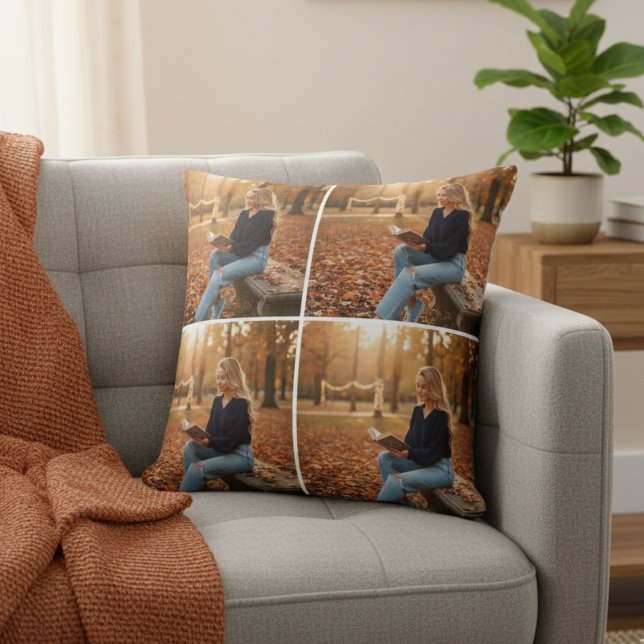 Almohada de colage de 4 fotos personalizadas – Reg (Subido por el creador)