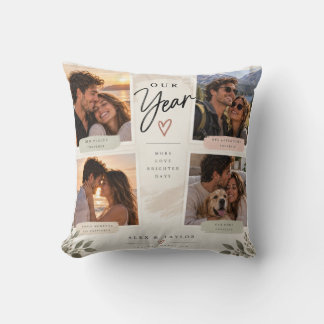 Almohada de Colage de Fotos de Nuestra Pareja de u