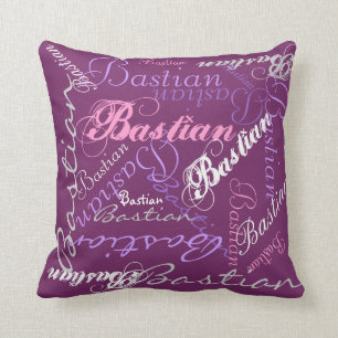 Almohada de Colage de Nombre Reversible con Brillo