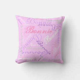 Almohada de Colage de Nombre Reversible con Brillo
