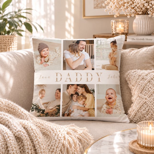 Almohada de Colage para el Día del Padre "Papi" (Subido por el creador)