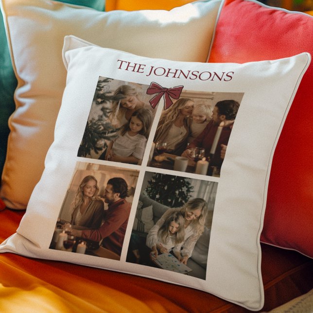 Almohada de colaje de fotos de Navidad personaliza (Subido por el creador)