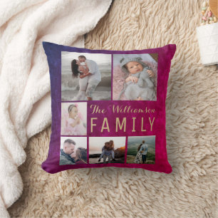 Almohada de Colgajo de Fotos de la Familia en Dora