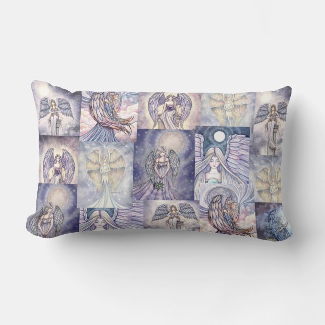 Almohada de Collage de Ángeles de Molly Harrison (Anverso)