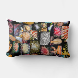 Almohada de collage de especies marinas de Columbi