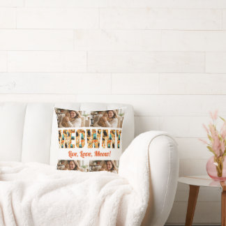 Almohada de collage de fotos de gato personalizada