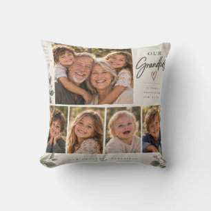 Almohada de Collage de Fotos de Nuestros Nietos