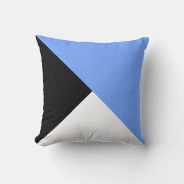 Almohada de color azul negro diagonal en bloques d