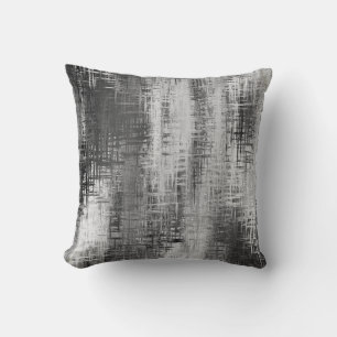 Almohada de color gris/blanco abstracto