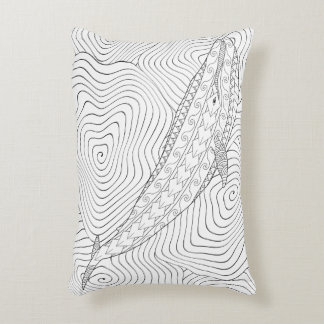 Almohada de color para adultos de ballena azul