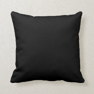 almohada de color sólido negro