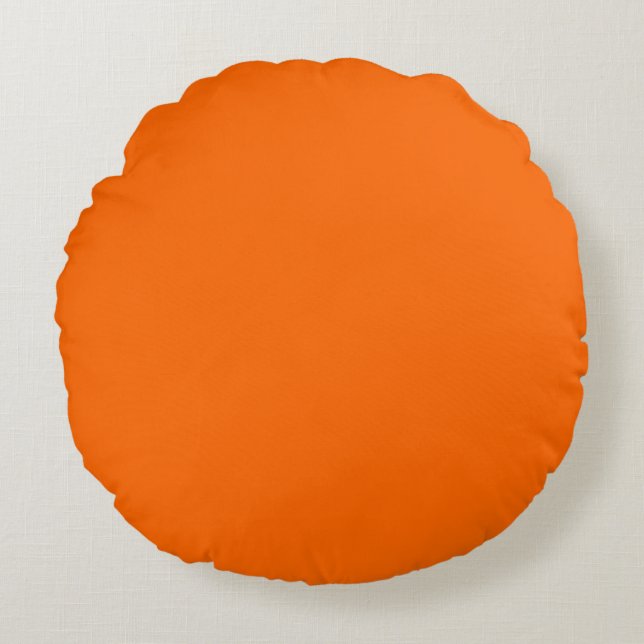 almohada de color sólido y plano naranja (Anverso)