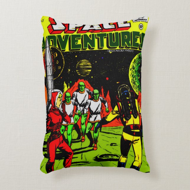 Almohada de cómic de aventuras espaciales de los a (Frente (Vertical))