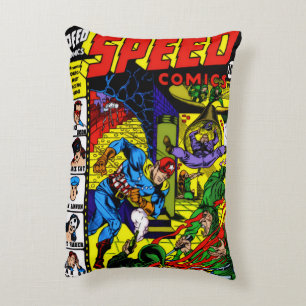 Almohada de cómics SPEED de la década de 1940