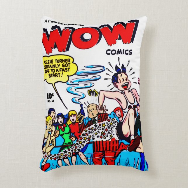 Almohada de cómics WOW de la década de 1940 (Frente (Vertical))