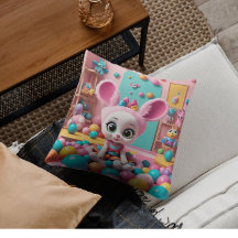 "Almohada de conejito rosa dulce - Almohada de gua