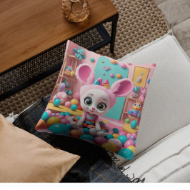 "Almohada de conejito rosa dulce - Almohada de gua