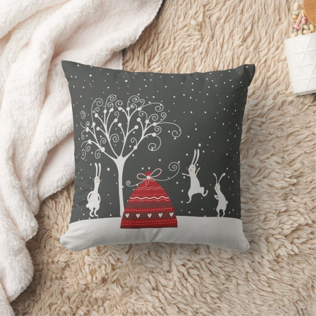 Almohada de conejitos de invierno (Manta)