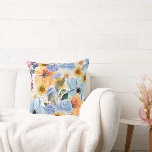 Almohada de confort floral 