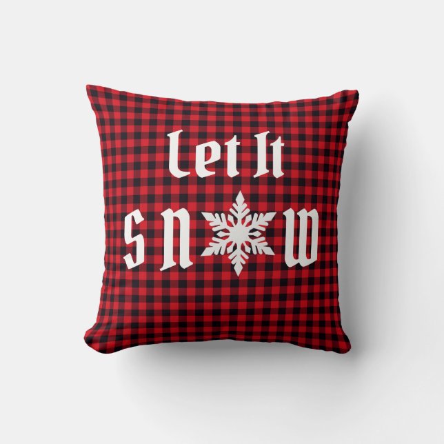 Almohada de copo de nieve de vacaciones de Navidad (Anverso)
