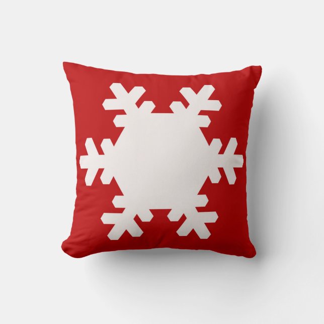 Almohada de copo de nieve festivo! (Anverso)