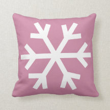 almohada de copo de nieve - rosa