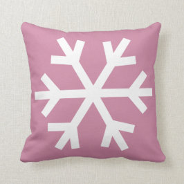 almohada de copo de nieve - rosa
