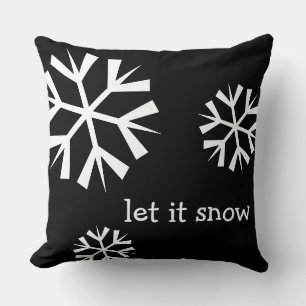 Almohada de copos de nieve Holiday Let it Snow