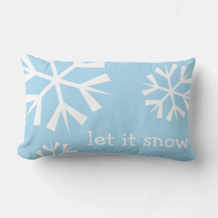 Almohada de copos de nieve Holiday Let it Snow