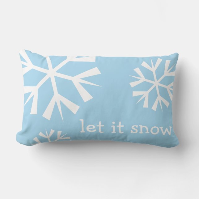 Almohada de copos de nieve Holiday Let it Snow (Anverso)