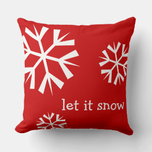 Almohada de copos de nieve Holiday Let it Snow