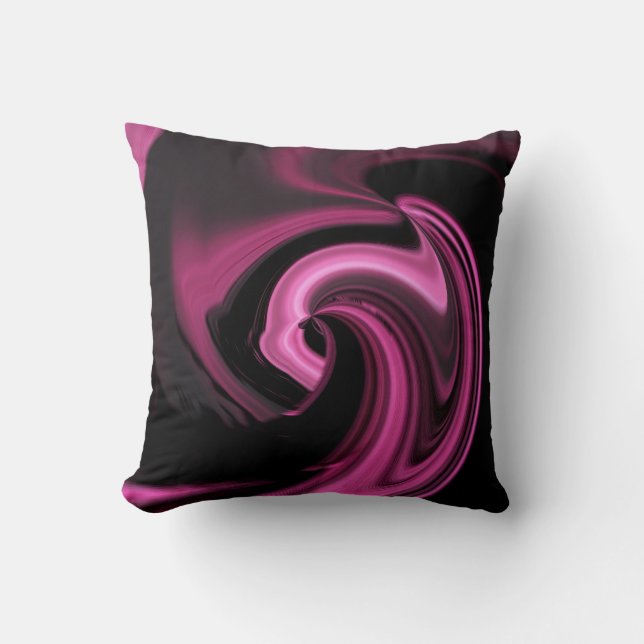 Almohada de Corazón Abstracto Rosa (Anverso)