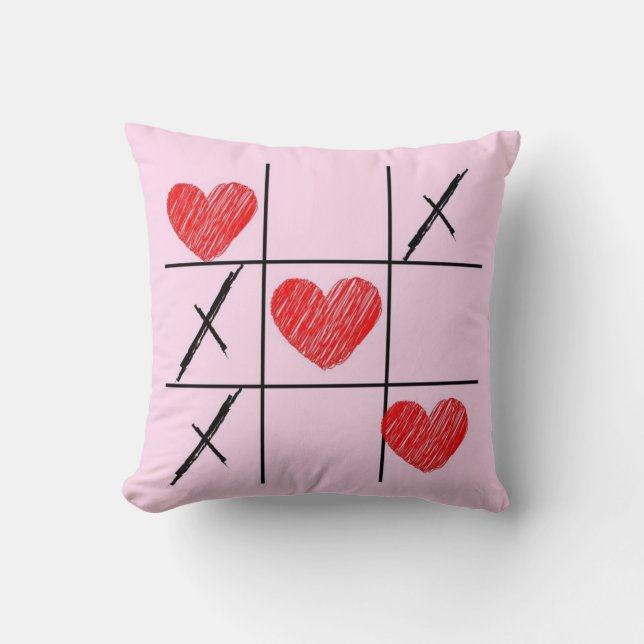 Almohada de Corazón de Arte para el Día de San Val (Anverso)