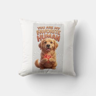 Almohada de Corazón de Golden Retriever