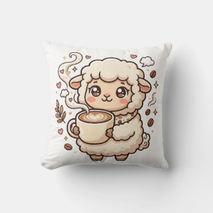 Almohada de Corazón de Latte de Oveja Kawaii