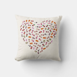 Almohada de corazón de Navidad | Decoración festiv
