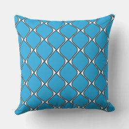 almohada de corazón de rayas azules