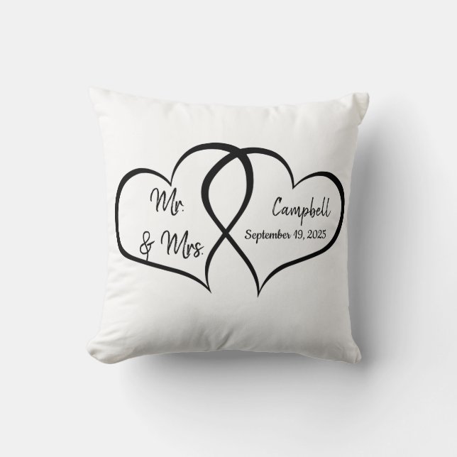 Almohada de corazones dobles (Anverso)